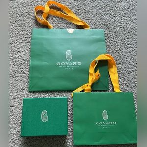 Authentic Set of 2 Goyard Shopping bags + wallet box